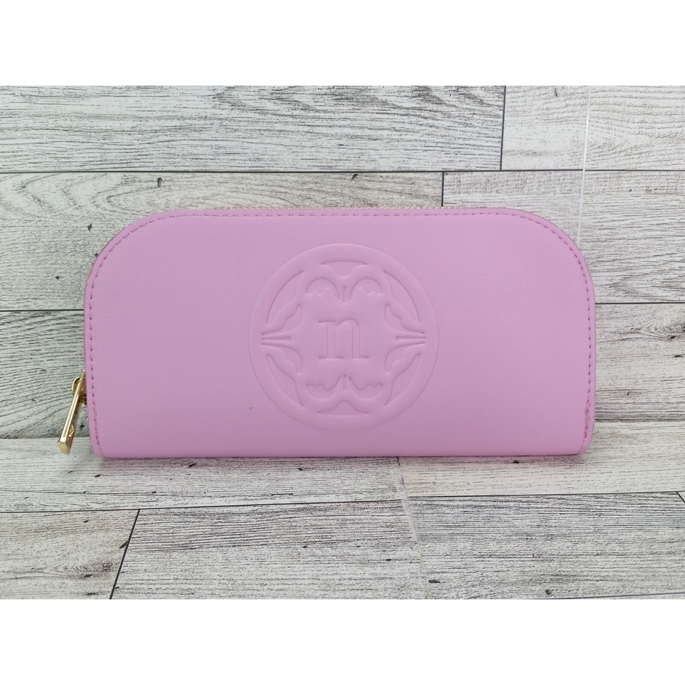 Nanette Lepore Bifold Wallet Pink Zip Around Wallet Faux Leather